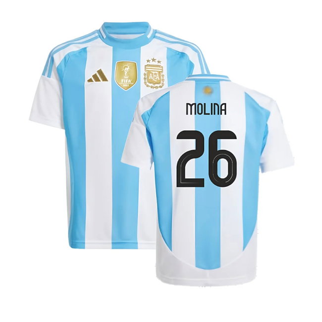 2024-2025 Argentina Home Shirt (Kids) (MOLINA 26)-SoccerKits Hub | Buy Soccer Jerseys Online